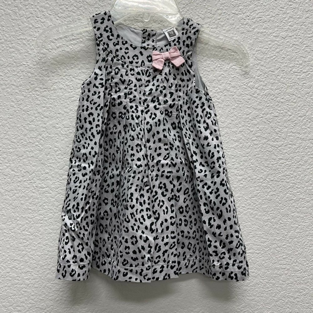 CARTERS GREY BLACK PINK GIRL’S DRESS SIZE 18 MONTH